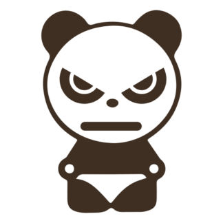 Angry Panda Decal (Brown)
